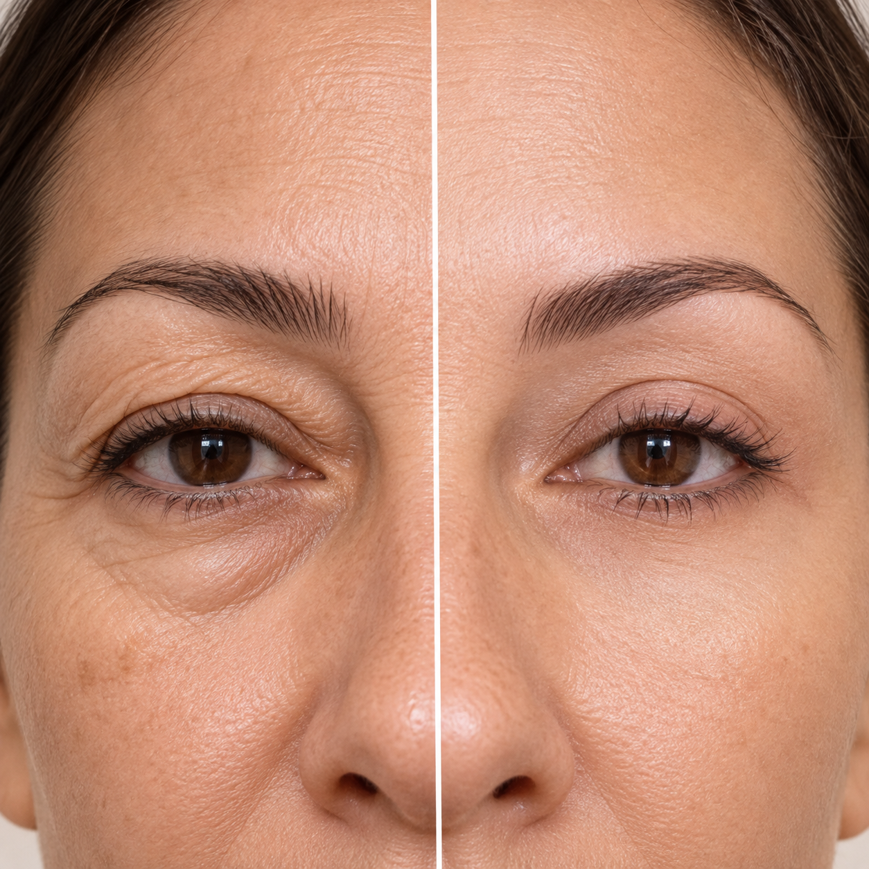 Imagem ilustrativa da zona dos olhos, não um resultado realizado pela Mille Beauty